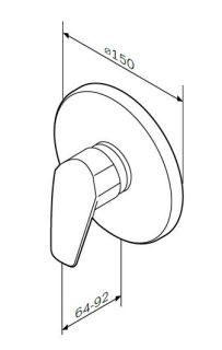 Смеситель Am.pm Gem F9075000 для душа